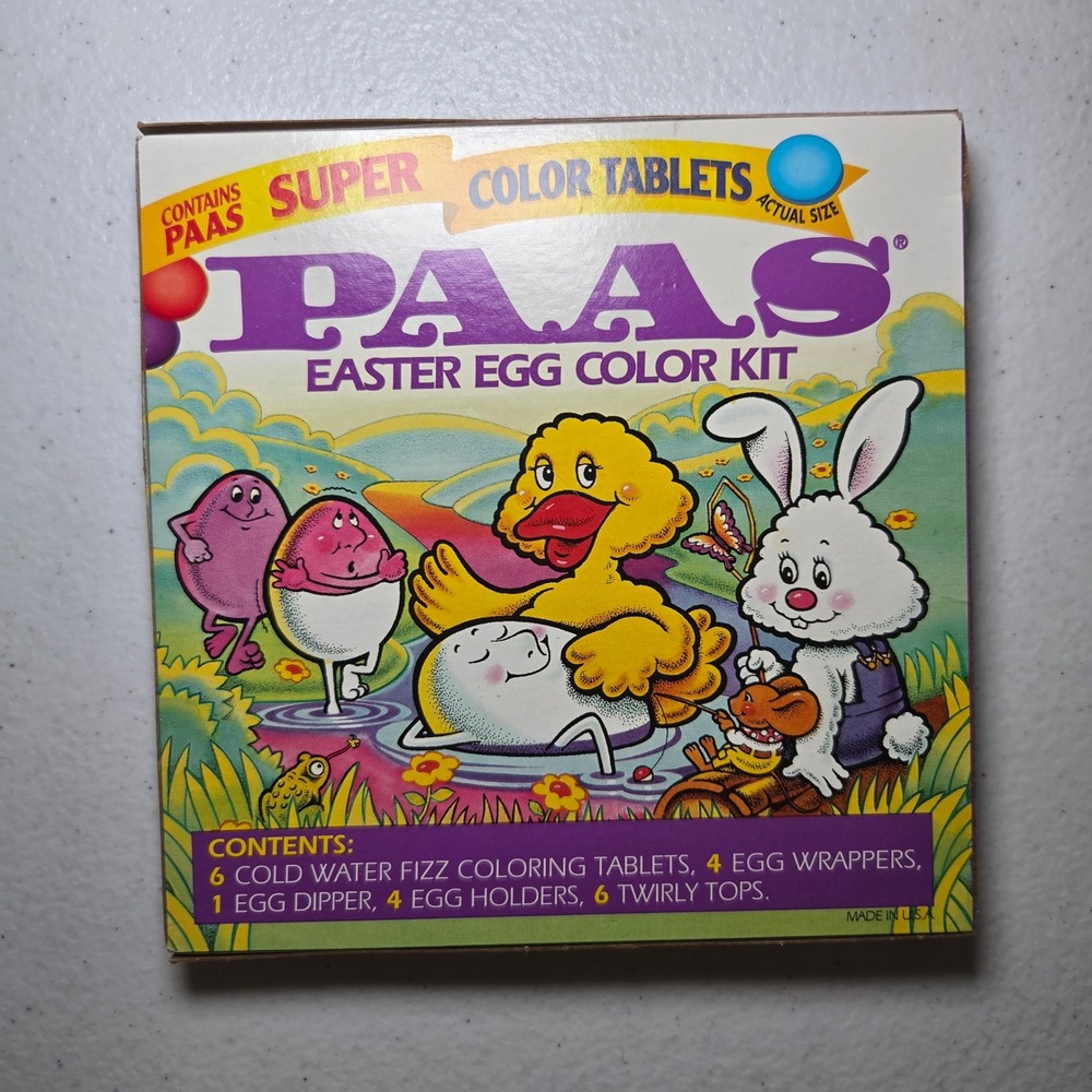 PAAS Easter Egg Color Kit 2000 Vintage USA Holiday Craft Set New‎ Old Stock
